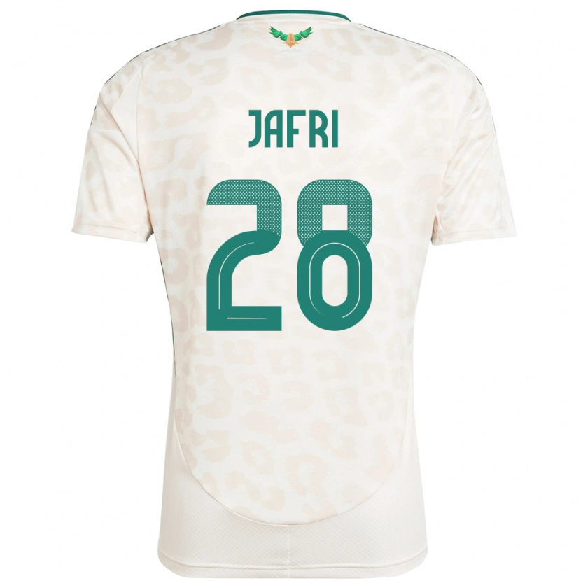 Danxen Børn Saudi-Arabien Farah Jafri #28 Hvid Udebane Spillertrøjer 24-26 Trøje T-Shirt