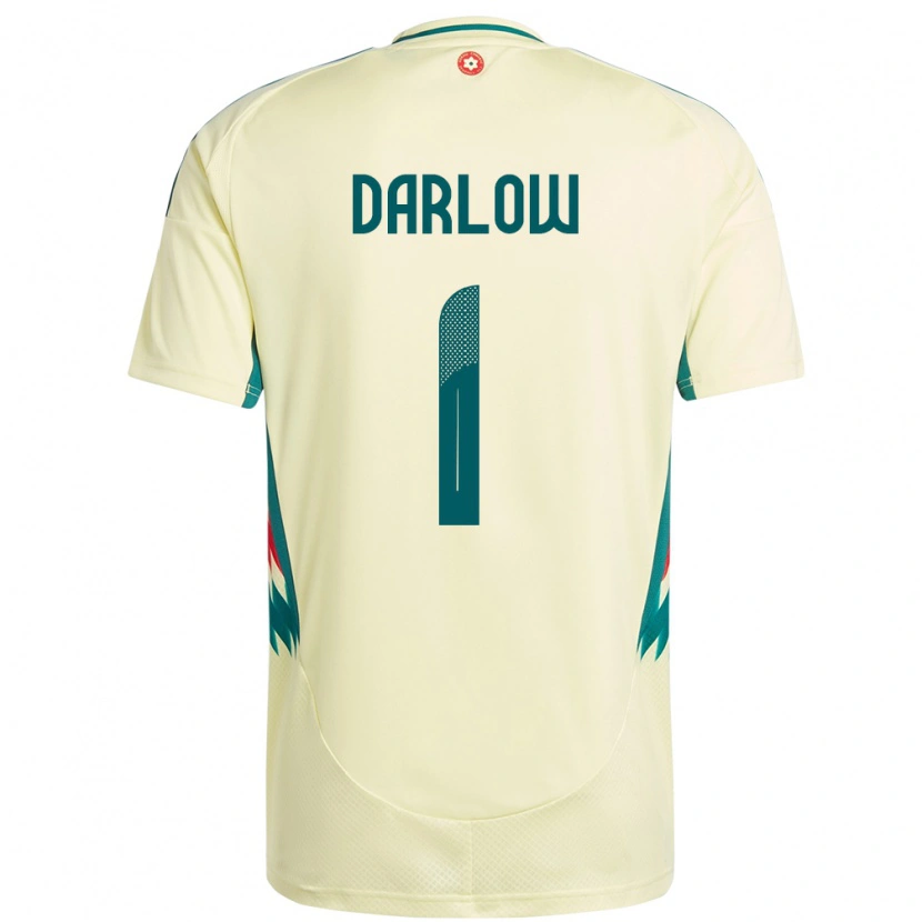 Danxen Børn Wales Karl Darlow #1 Beige Gul Udebane Spillertrøjer 24-26 Trøje T-Shirt