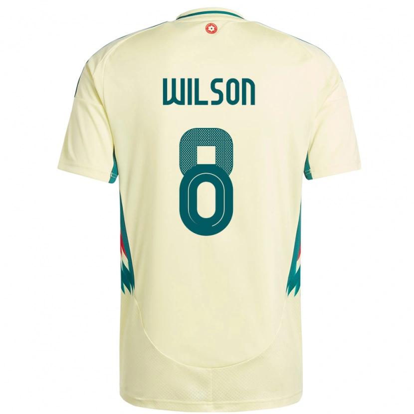 Danxen Børn Wales Harry Wilson #8 Beige Gul Udebane Spillertrøjer 24-26 Trøje T-Shirt