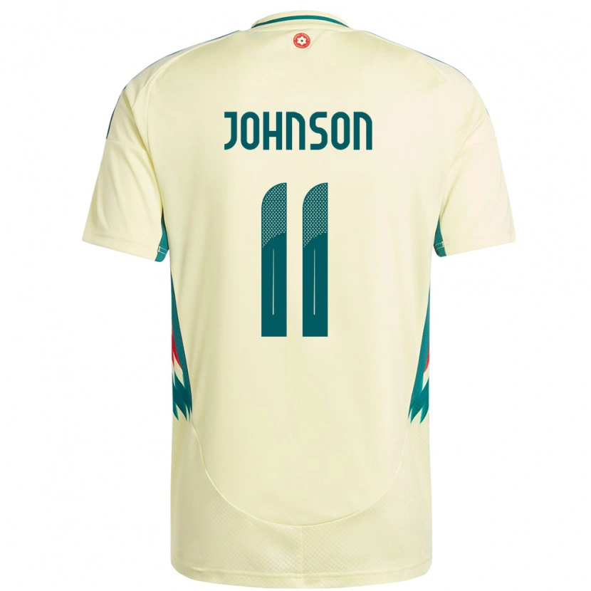 Danxen Børn Wales Brennan Johnson #11 Beige Gul Udebane Spillertrøjer 24-26 Trøje T-Shirt