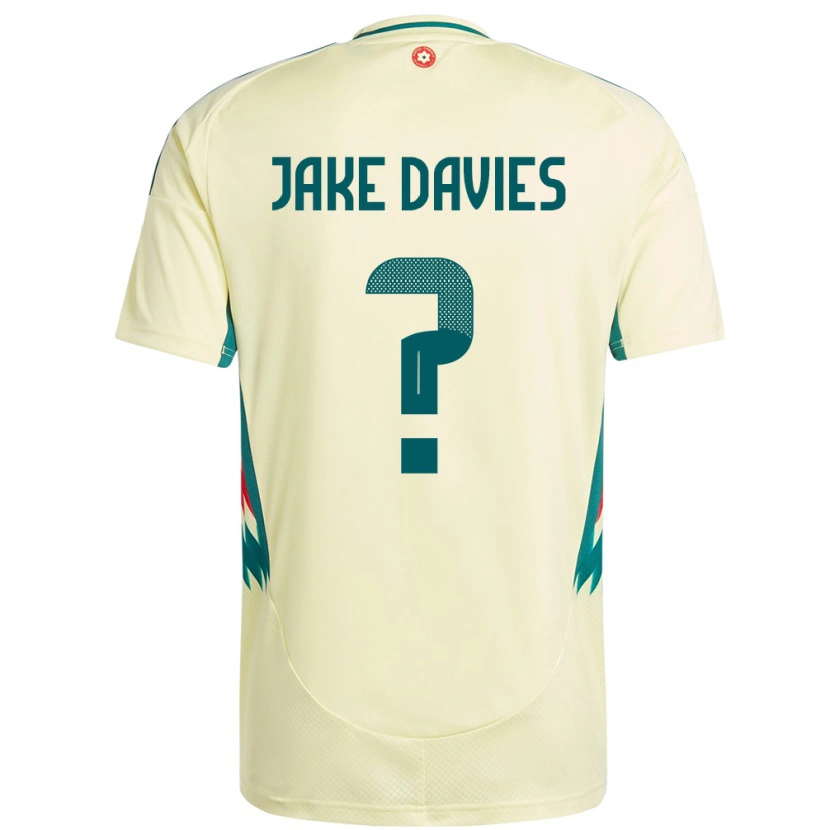 Danxen Børn Wales Jake Davies #0 Beige Gul Udebane Spillertrøjer 24-26 Trøje T-Shirt