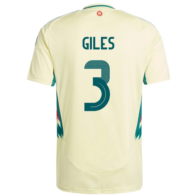 Danxen Børn Wales Luey Giles #3 Beige Gul Udebane Spillertrøjer 24-26 Trøje T-Shirt