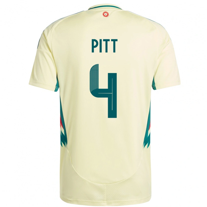 Danxen Børn Wales Theo Pitt #4 Beige Gul Udebane Spillertrøjer 24-26 Trøje T-Shirt