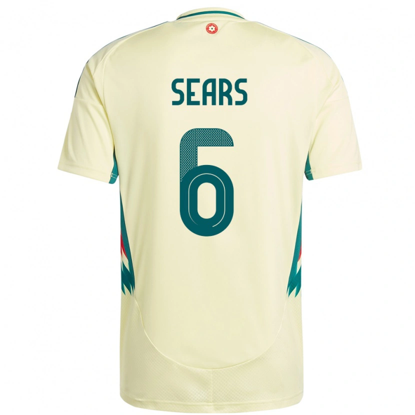 Danxen Børn Wales Ryan Sears #6 Beige Gul Udebane Spillertrøjer 24-26 Trøje T-Shirt