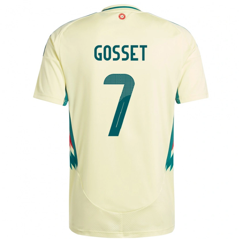 Danxen Børn Wales Danny Gosset #7 Beige Gul Udebane Spillertrøjer 24-26 Trøje T-Shirt