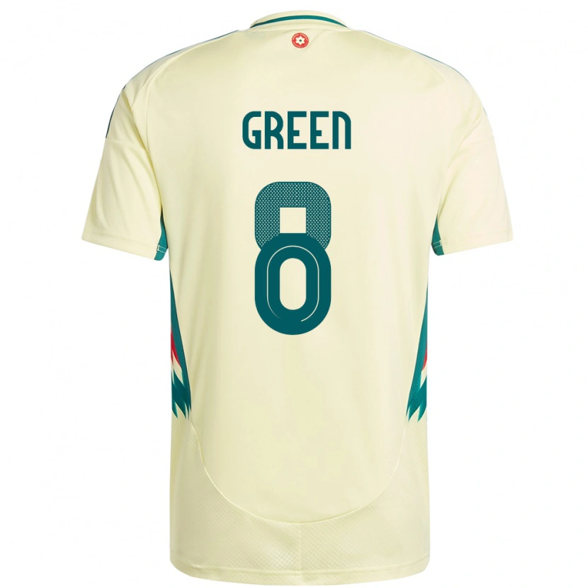 Danxen Børn Wales Clayton Green #8 Beige Gul Udebane Spillertrøjer 24-26 Trøje T-Shirt