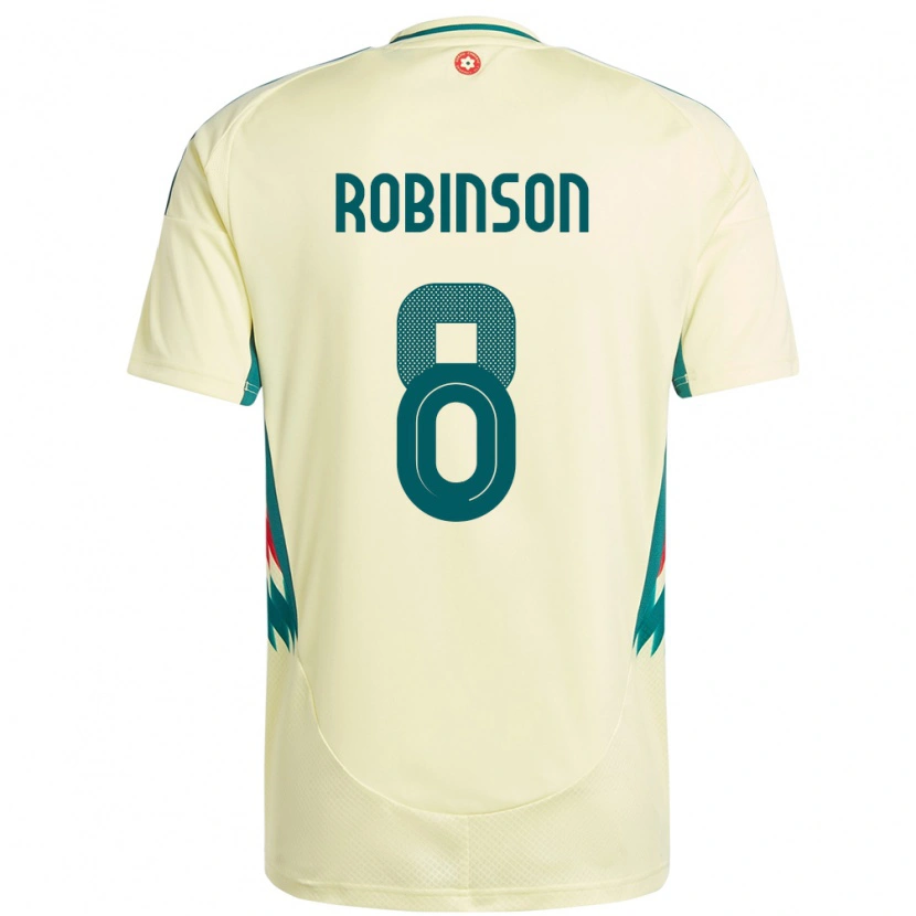 Danxen Børn Wales Milo Robinson #8 Beige Gul Udebane Spillertrøjer 24-26 Trøje T-Shirt