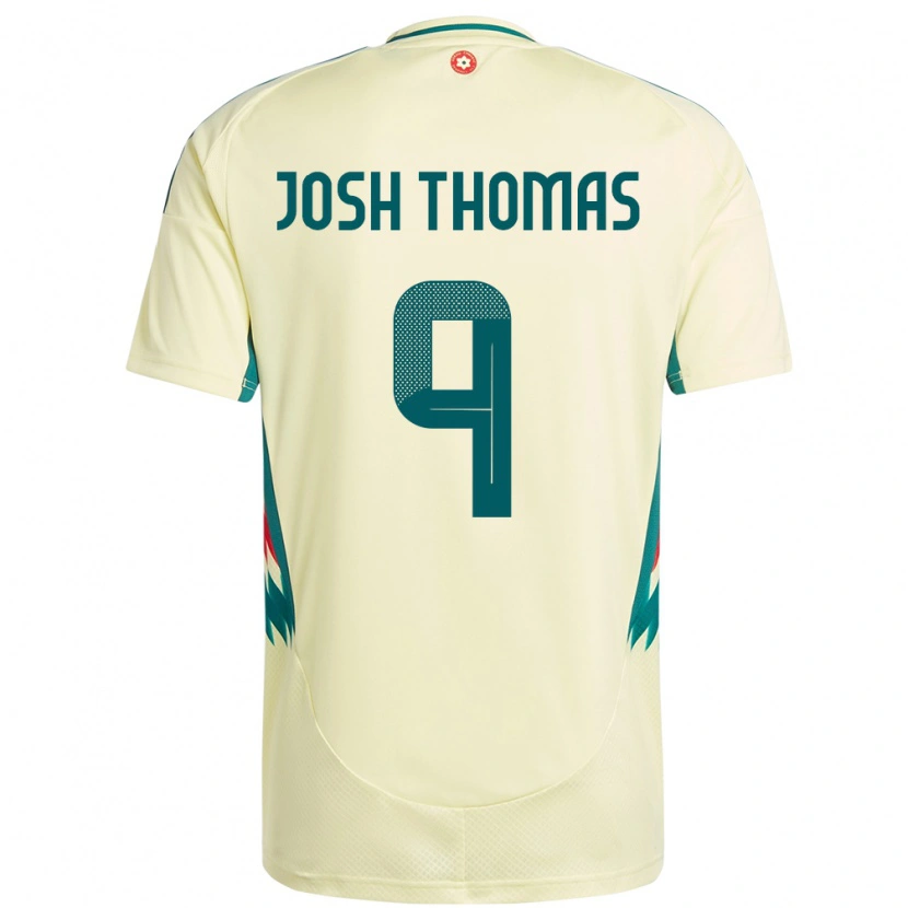 Danxen Børn Wales Josh Thomas #9 Beige Gul Udebane Spillertrøjer 24-26 Trøje T-Shirt