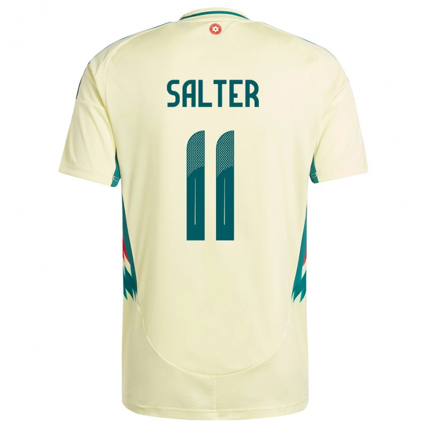 Danxen Børn Wales Oliver Salter #11 Beige Gul Udebane Spillertrøjer 24-26 Trøje T-Shirt