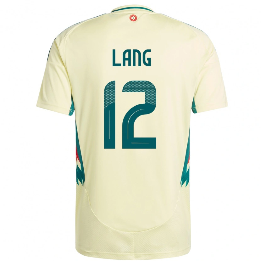 Danxen Børn Wales Alex Lang #12 Beige Gul Udebane Spillertrøjer 24-26 Trøje T-Shirt