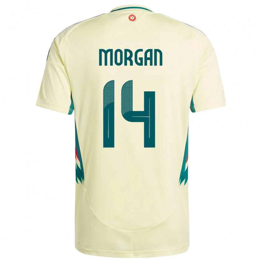 Danxen Børn Wales George Morgan #14 Beige Gul Udebane Spillertrøjer 24-26 Trøje T-Shirt