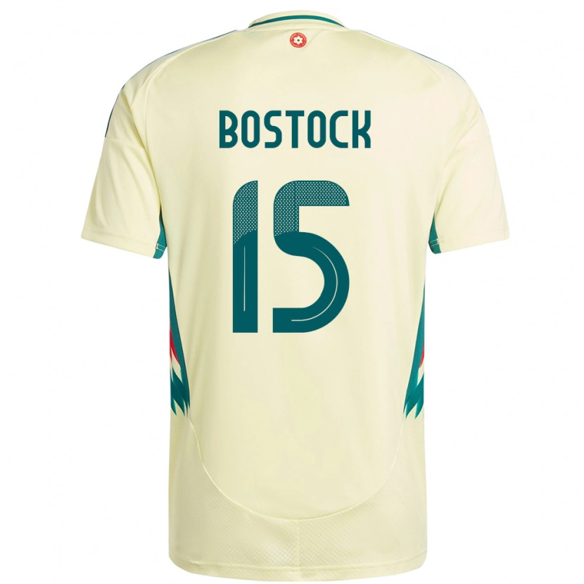 Danxen Børn Wales Oliver Bostock #15 Beige Gul Udebane Spillertrøjer 24-26 Trøje T-Shirt