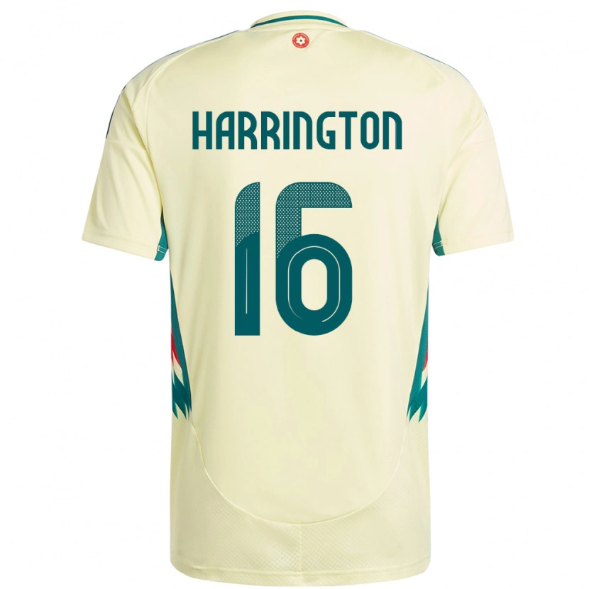 Danxen Børn Wales Ryan Harrington #16 Beige Gul Udebane Spillertrøjer 24-26 Trøje T-Shirt