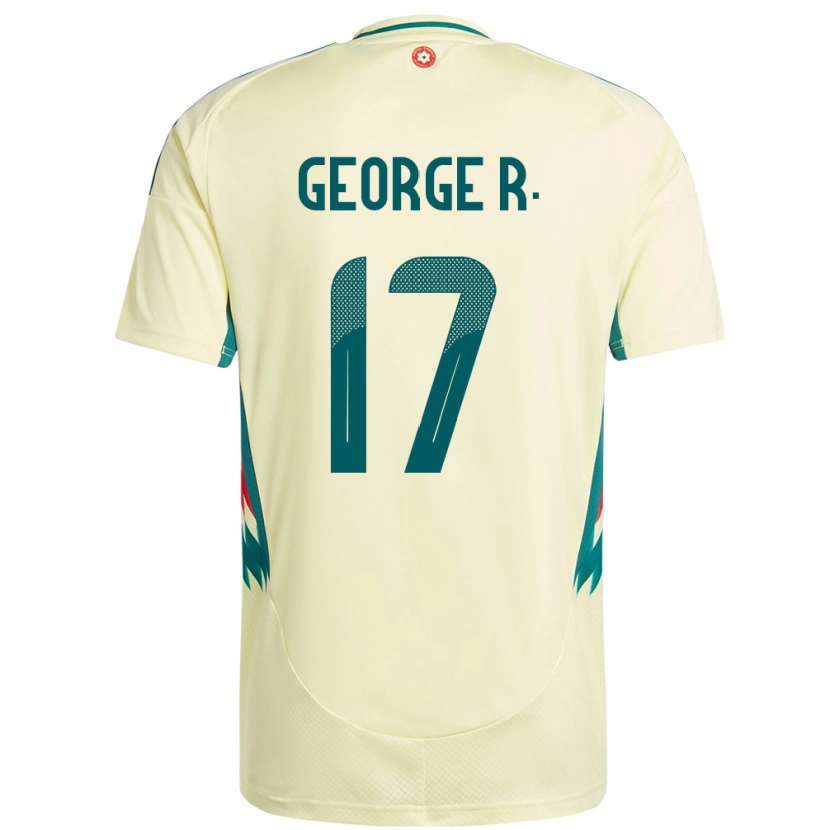 Danxen Børn Wales George Robinson #17 Beige Gul Udebane Spillertrøjer 24-26 Trøje T-Shirt