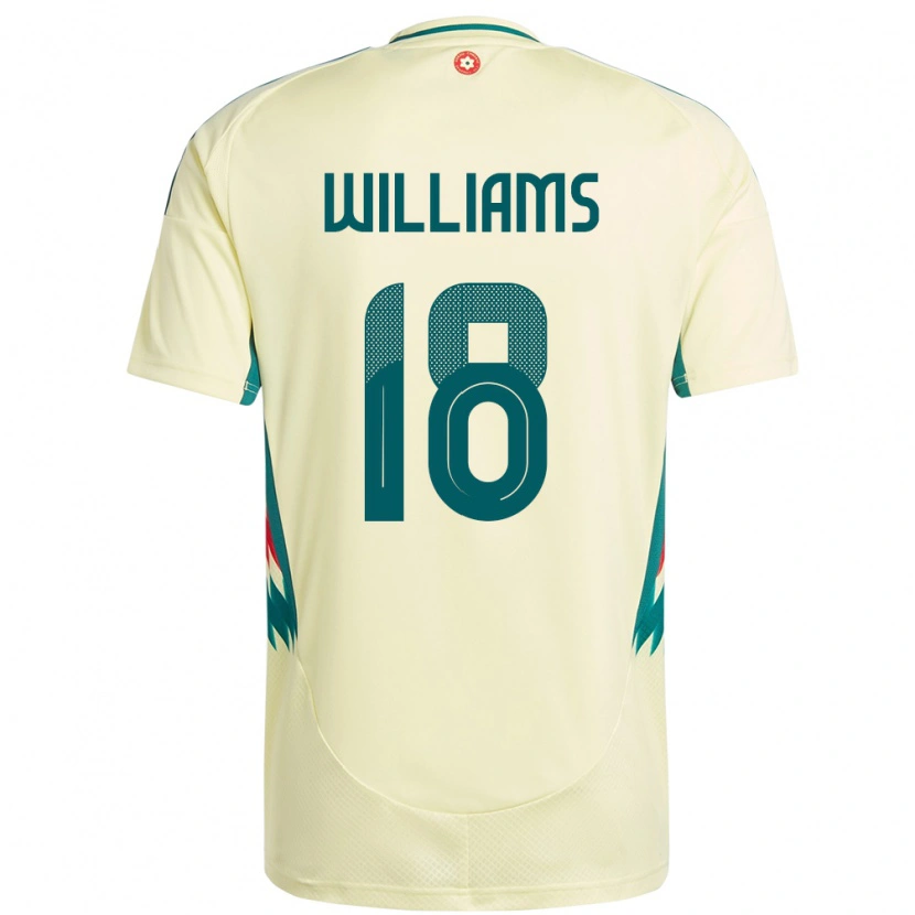 Danxen Børn Wales Josh Williams #18 Beige Gul Udebane Spillertrøjer 24-26 Trøje T-Shirt