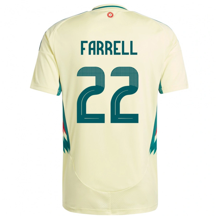 Danxen Børn Wales Joshua Farrell #22 Beige Gul Udebane Spillertrøjer 24-26 Trøje T-Shirt