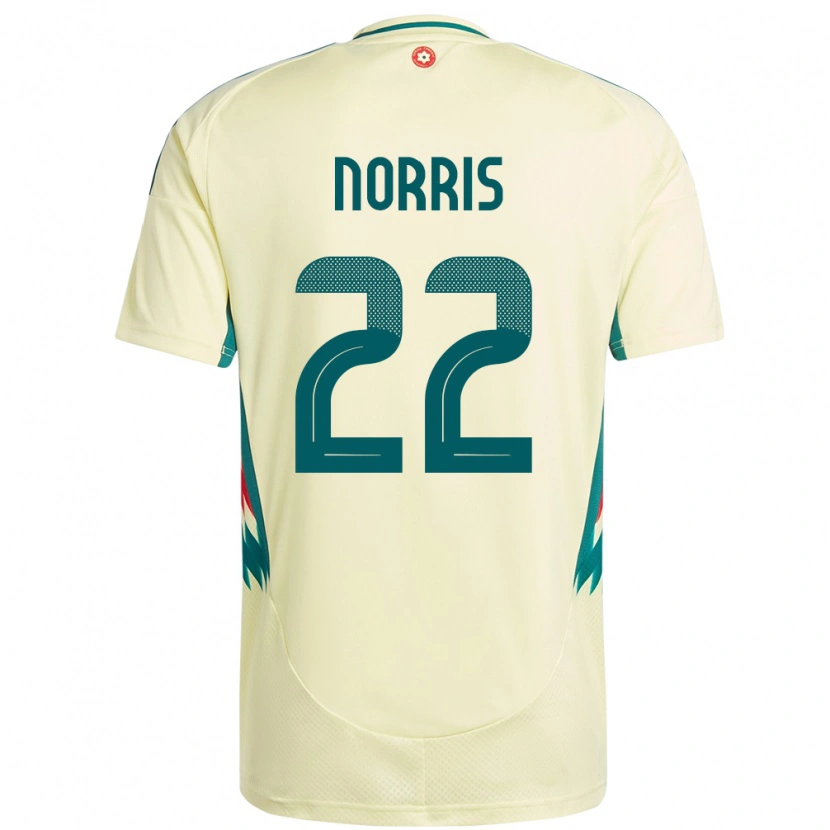 Danxen Børn Wales Jacob Norris #22 Beige Gul Udebane Spillertrøjer 24-26 Trøje T-Shirt