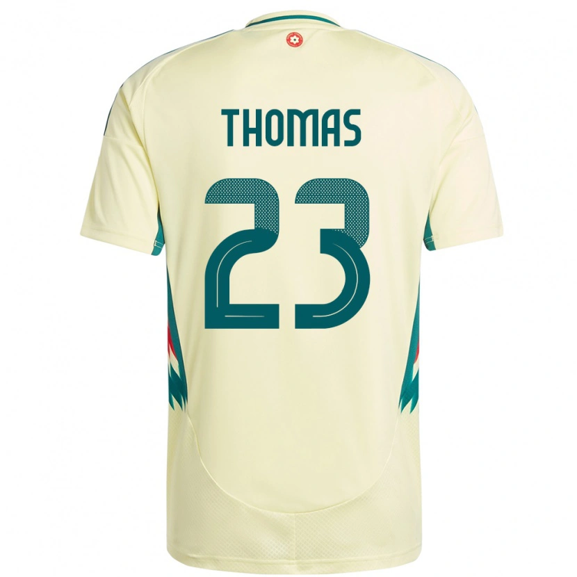 Danxen Børn Wales Isaac Thomas #23 Beige Gul Udebane Spillertrøjer 24-26 Trøje T-Shirt