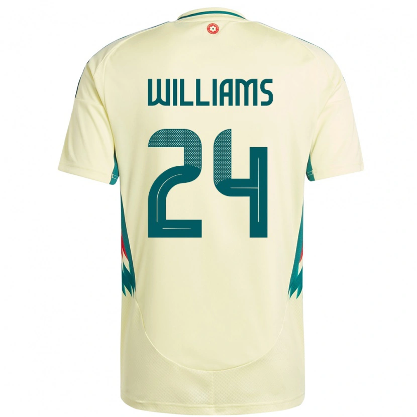 Danxen Børn Wales Alex Williams #24 Beige Gul Udebane Spillertrøjer 24-26 Trøje T-Shirt