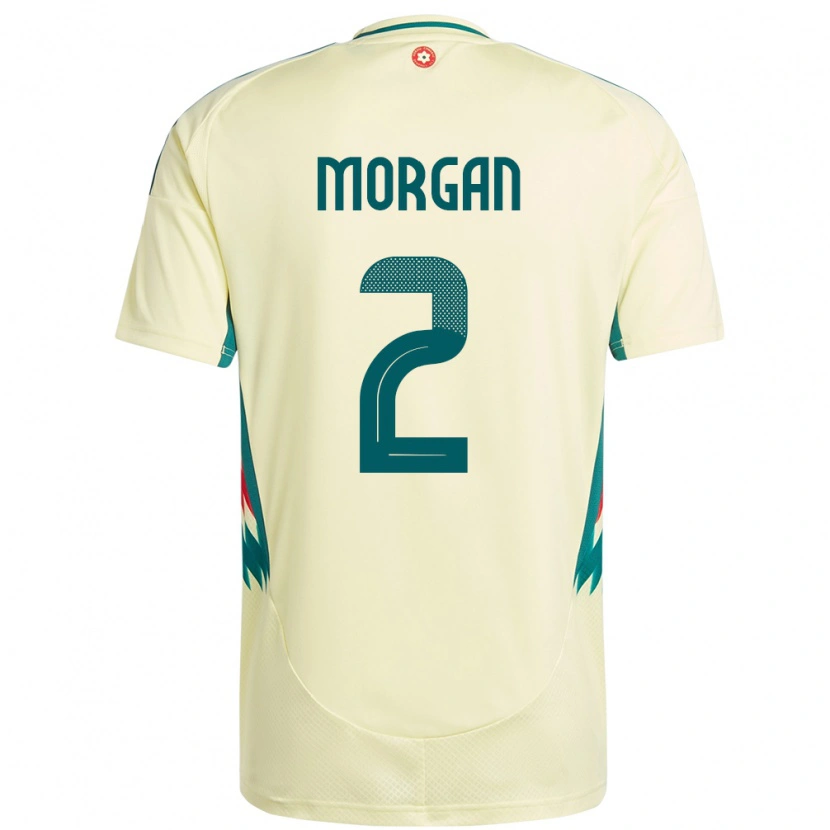 Danxen Børn Wales Ffion Morgan #2 Beige Gul Udebane Spillertrøjer 24-26 Trøje T-Shirt