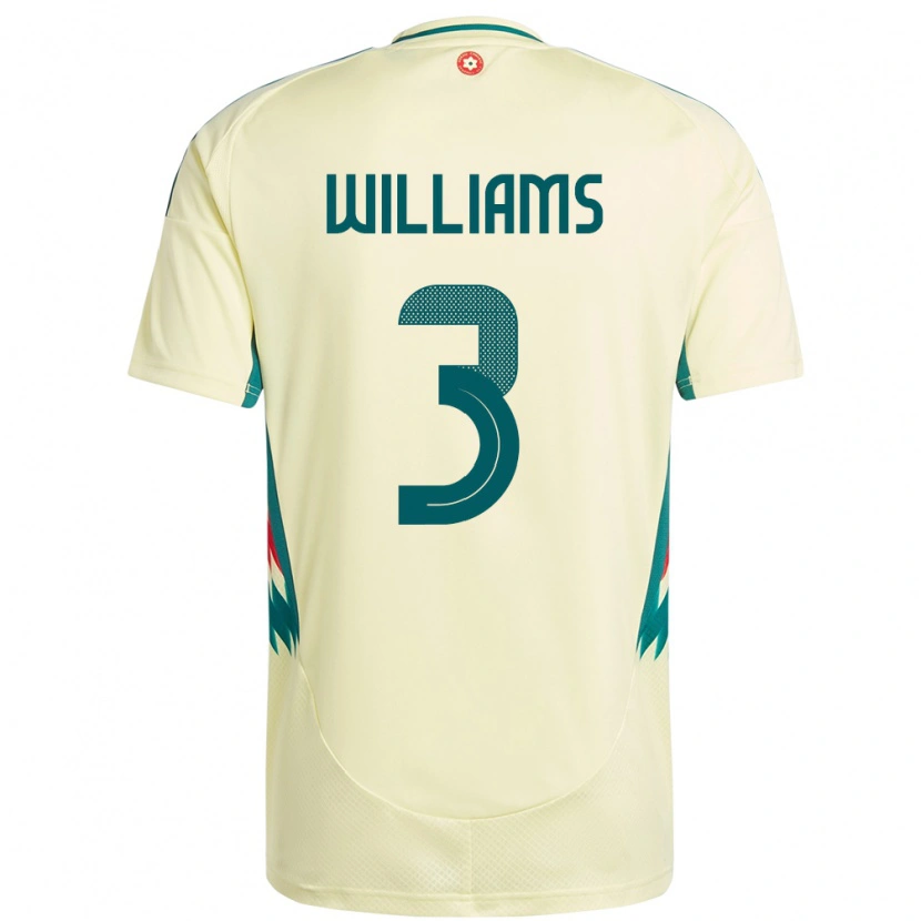 Danxen Børn Wales Zac Williams #3 Beige Gul Udebane Spillertrøjer 24-26 Trøje T-Shirt