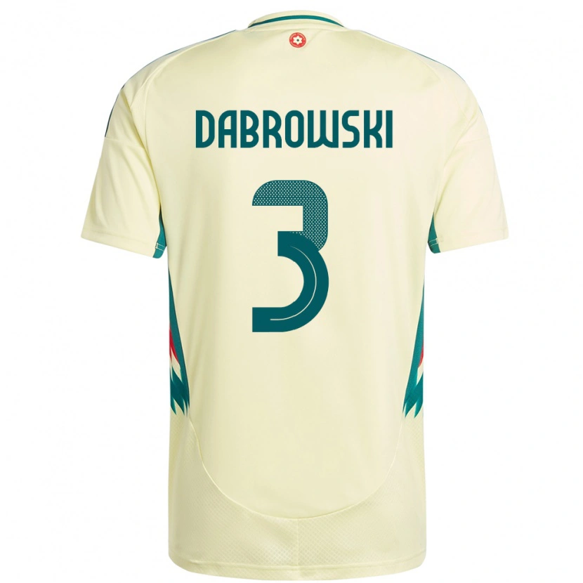 Danxen Børn Wales Sebastian Dabrowski #3 Beige Gul Udebane Spillertrøjer 24-26 Trøje T-Shirt