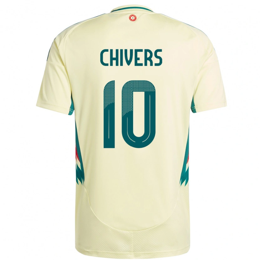 Danxen Børn Wales Chloe Chivers #10 Beige Gul Udebane Spillertrøjer 24-26 Trøje T-Shirt