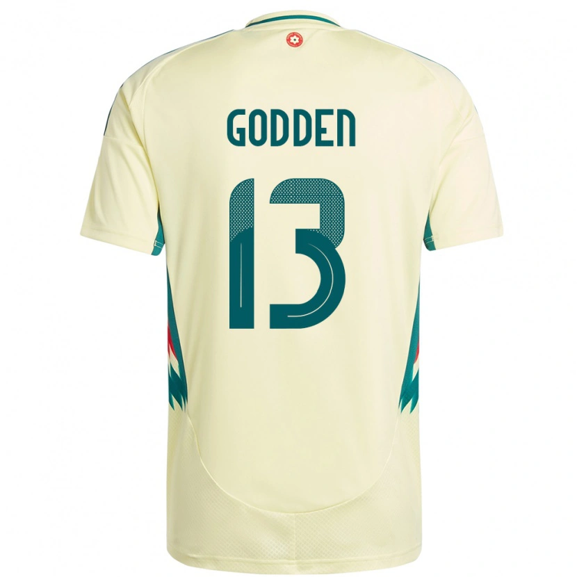 Danxen Børn Wales Scott Godden #13 Beige Gul Udebane Spillertrøjer 24-26 Trøje T-Shirt