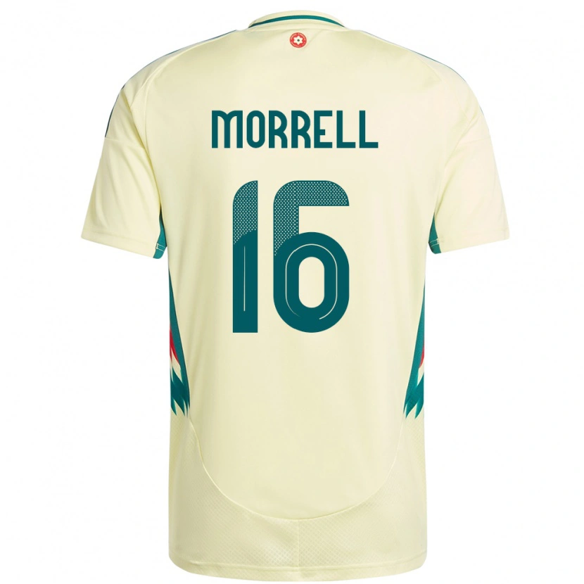 Danxen Børn Wales Joe Morrell #16 Beige Gul Udebane Spillertrøjer 24-26 Trøje T-Shirt