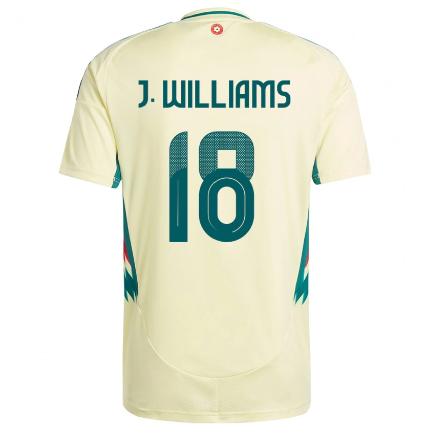 Danxen Børn Wales Jonathan Williams #18 Beige Gul Udebane Spillertrøjer 24-26 Trøje T-Shirt