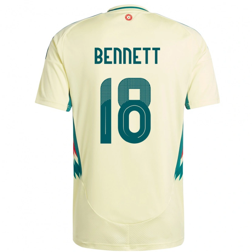 Danxen Børn Wales Murphy Bennett #18 Beige Gul Udebane Spillertrøjer 24-26 Trøje T-Shirt