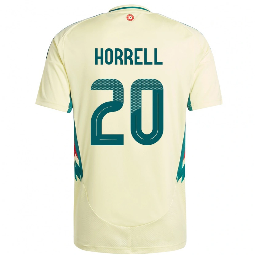 Danxen Børn Wales Grace Horrell #20 Beige Gul Udebane Spillertrøjer 24-26 Trøje T-Shirt