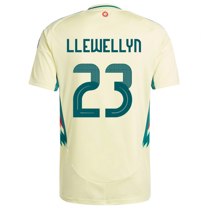 Danxen Børn Wales Ffion Llewellyn #23 Beige Gul Udebane Spillertrøjer 24-26 Trøje T-Shirt