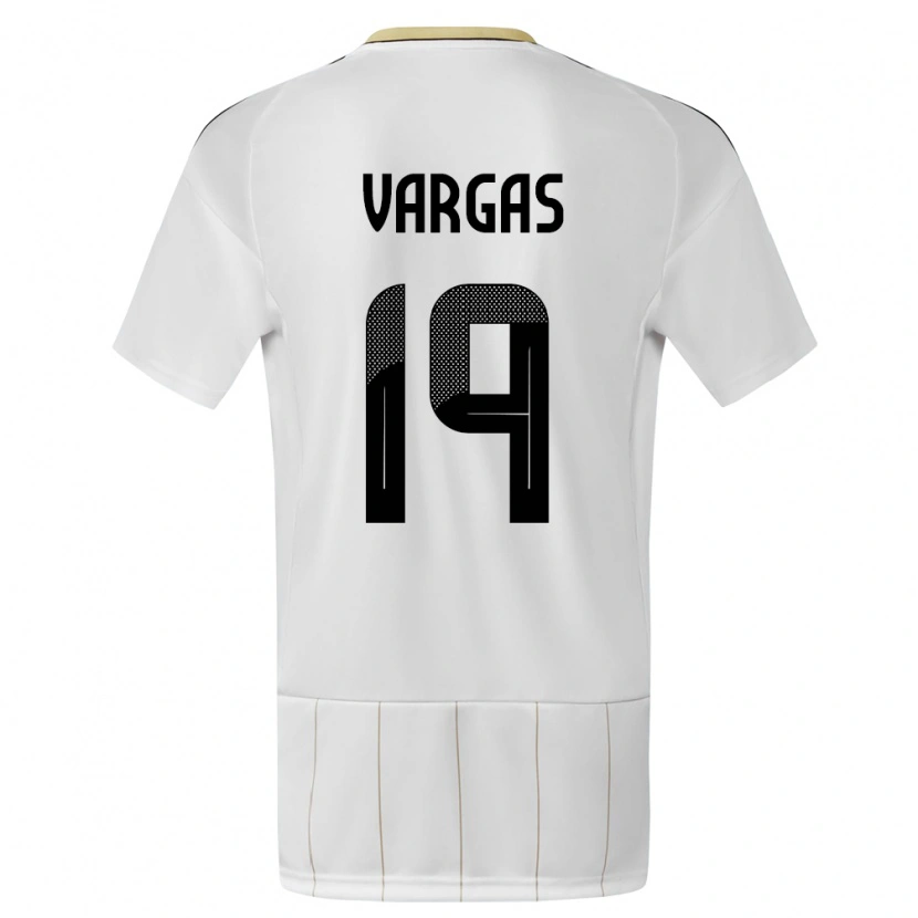 Danxen Børn Costa Rica Kenneth Vargas #19 Hvid Udebane Spillertrøjer 24-26 Trøje T-Shirt