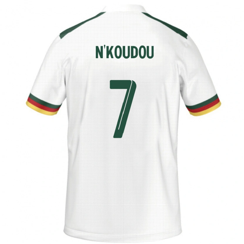 Danxen Børn Cameroun Georges-Kevin N'koudou #7 Hvid Udebane Spillertrøjer 24-26 Trøje T-Shirt