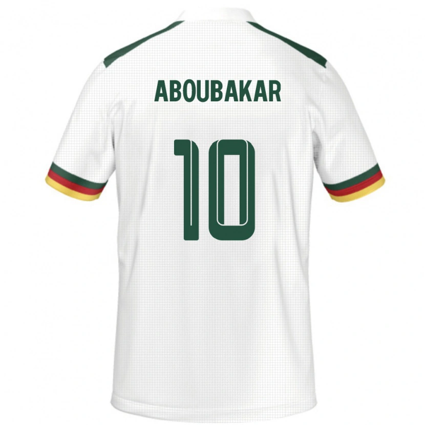 Danxen Børn Cameroun Vincent Aboubakar #10 Hvid Udebane Spillertrøjer 24-26 Trøje T-Shirt