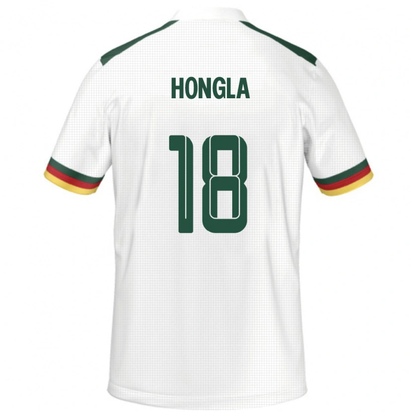 Danxen Børn Cameroun Martin Hongla #18 Hvid Udebane Spillertrøjer 24-26 Trøje T-Shirt