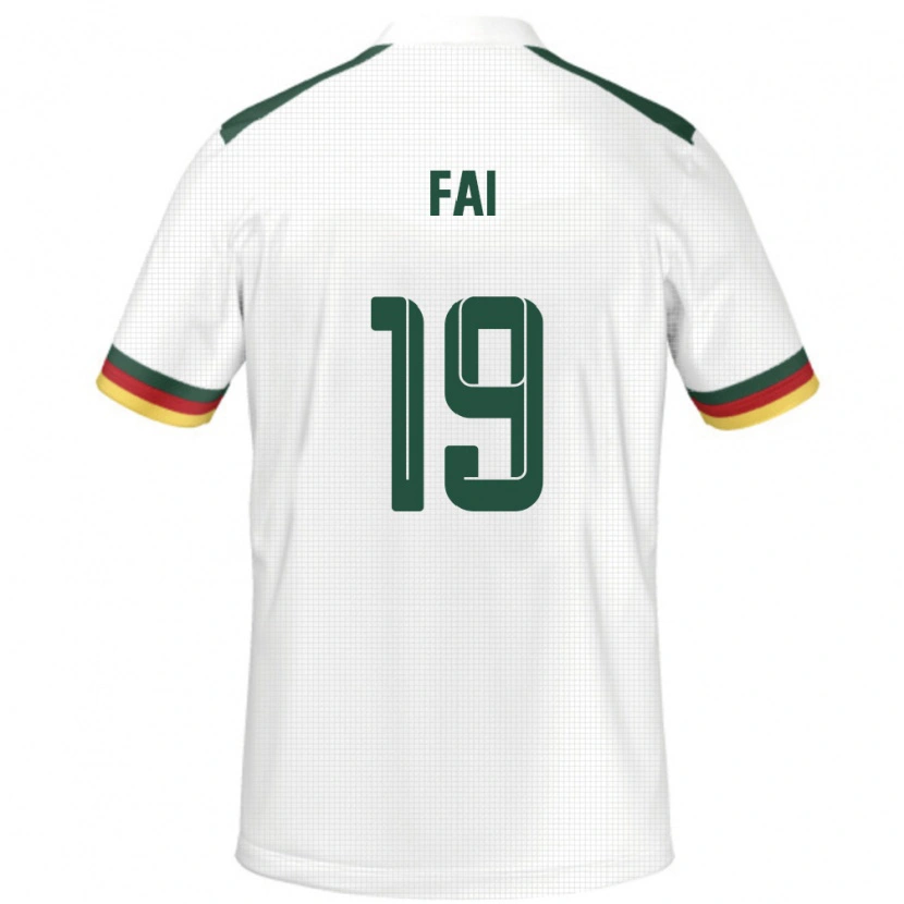 Danxen Børn Cameroun Collins Fai #19 Hvid Udebane Spillertrøjer 24-26 Trøje T-Shirt