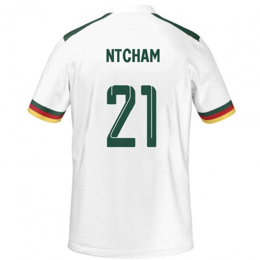 Danxen Børn Cameroun Olivier Ntcham #21 Hvid Udebane Spillertrøjer 24-26 Trøje T-Shirt