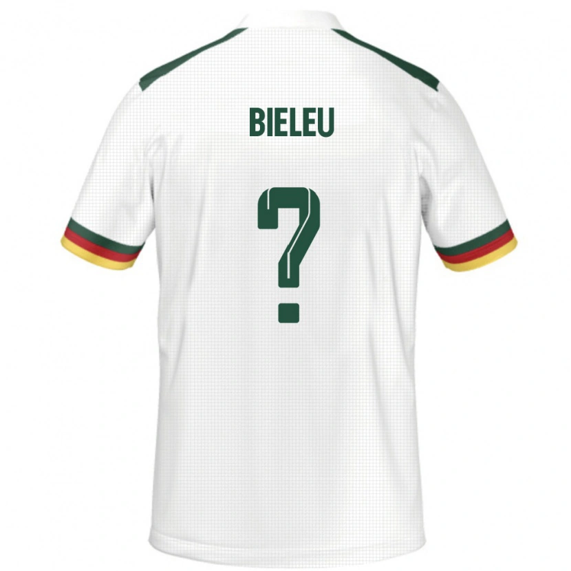 Danxen Børn Cameroun Benjamin Bieleu #0 Hvid Udebane Spillertrøjer 24-26 Trøje T-Shirt