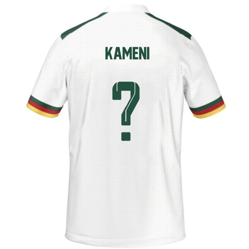 Danxen Børn Cameroun Junior Kameni #0 Hvid Udebane Spillertrøjer 24-26 Trøje T-Shirt