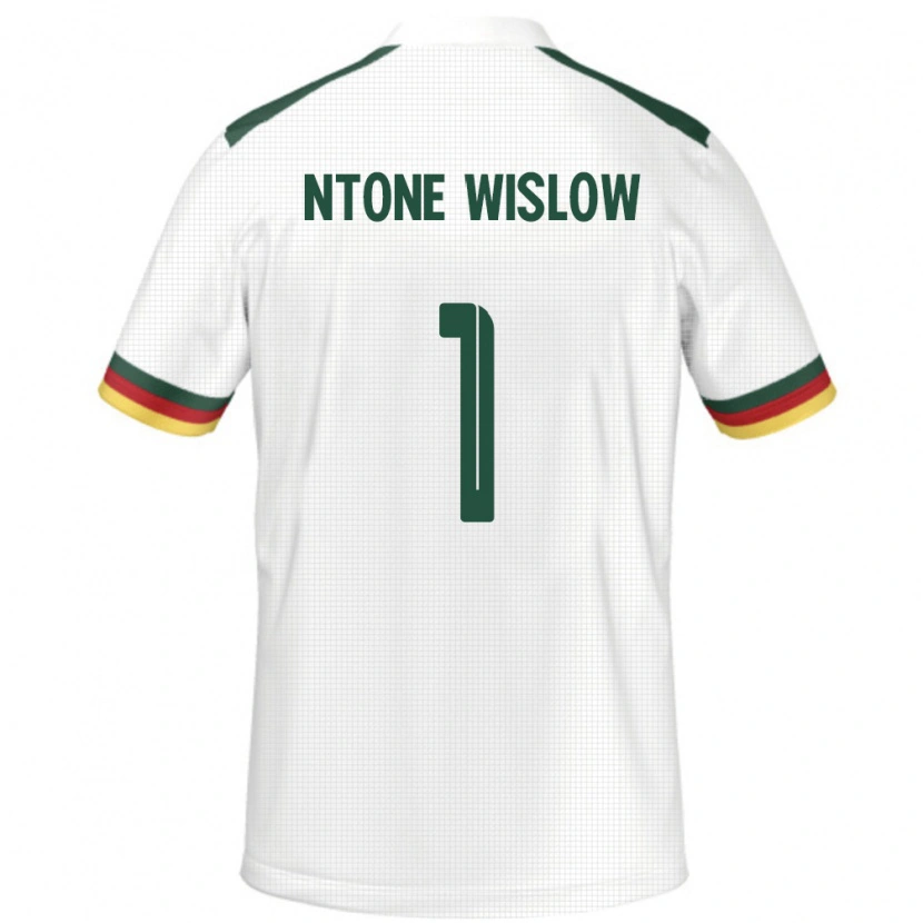 Danxen Børn Cameroun Junior Hecube Ntone Wislow #1 Hvid Udebane Spillertrøjer 24-26 Trøje T-Shirt