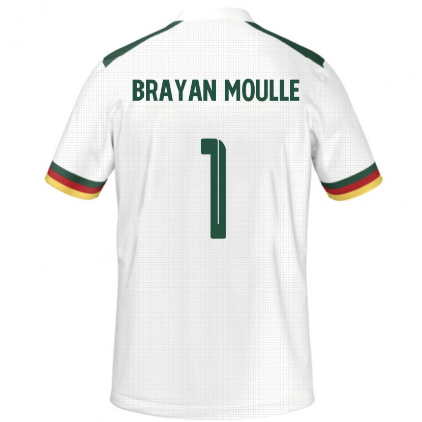 Danxen Børn Cameroun Jason Brayan Moulle #1 Hvid Udebane Spillertrøjer 24-26 Trøje T-Shirt