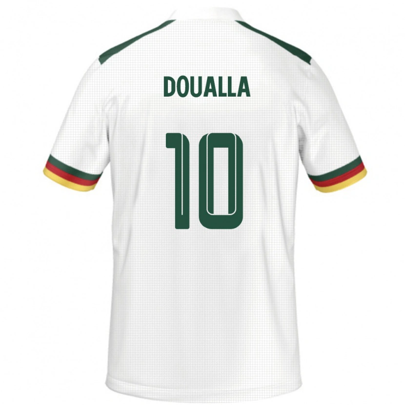 Danxen Børn Cameroun Nathan Doualla #10 Hvid Udebane Spillertrøjer 24-26 Trøje T-Shirt