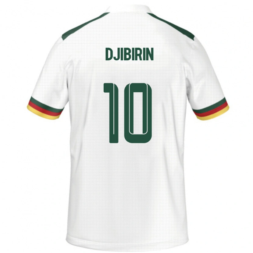 Danxen Børn Cameroun Harouna Djibirin #10 Hvid Udebane Spillertrøjer 24-26 Trøje T-Shirt