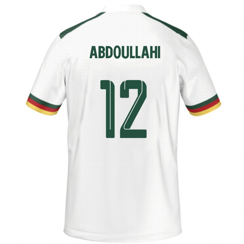 Danxen Børn Cameroun Tidjani Ahmadou Abdoullahi #12 Hvid Udebane Spillertrøjer 24-26 Trøje T-Shirt