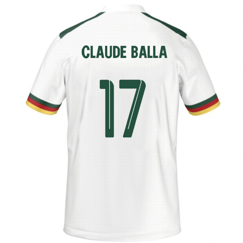 Danxen Børn Cameroun Henri Claude Balla #17 Hvid Udebane Spillertrøjer 24-26 Trøje T-Shirt