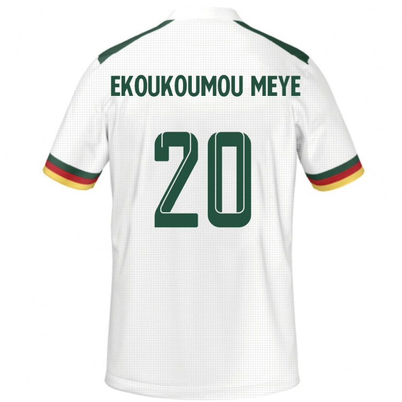 Danxen Børn Cameroun Ivan Donald Ekoukoumou Meye #20 Hvid Udebane Spillertrøjer 24-26 Trøje T-Shirt