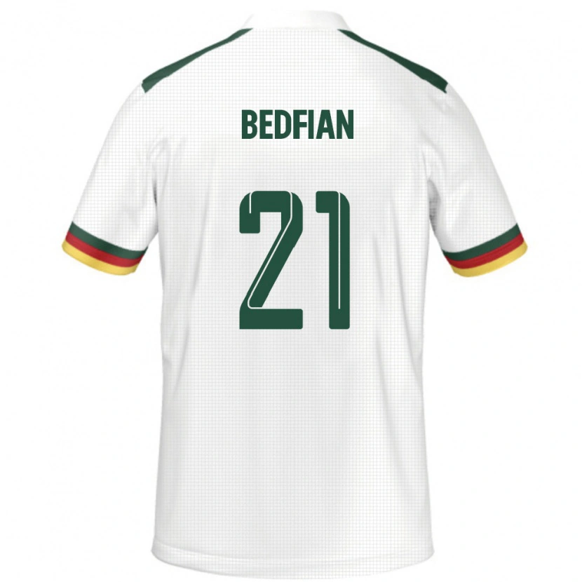 Danxen Børn Cameroun Wilfried Bedfian #21 Hvid Udebane Spillertrøjer 24-26 Trøje T-Shirt