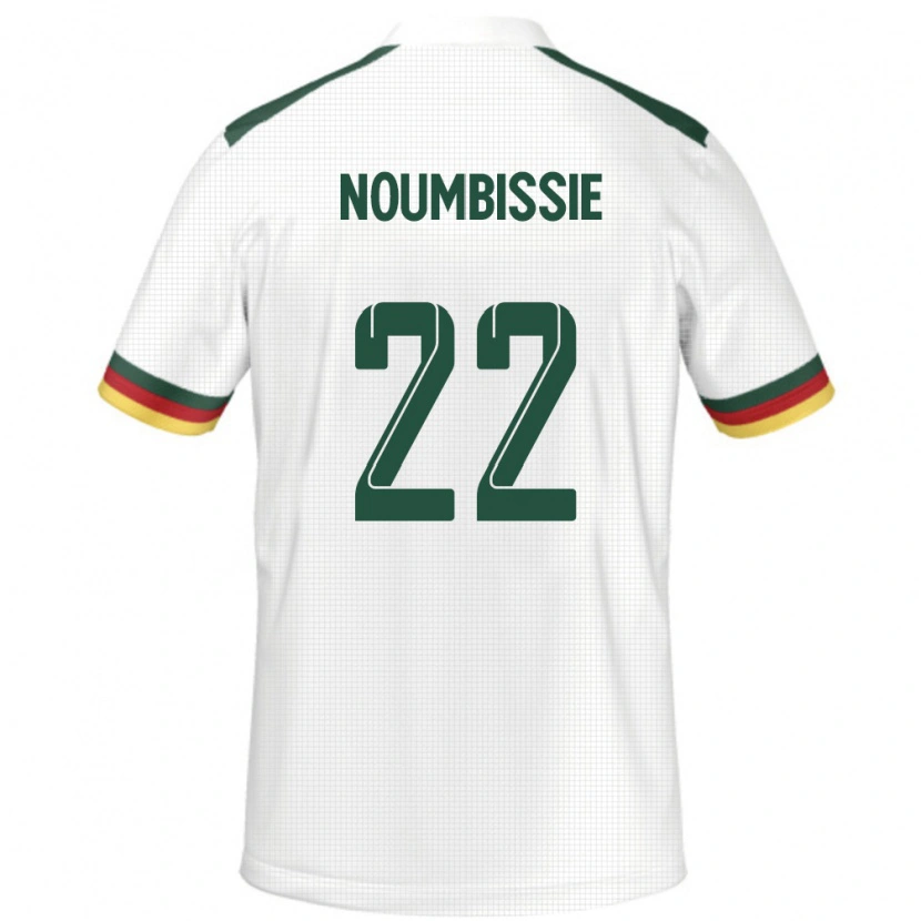 Danxen Børn Cameroun Stéphane Noumbissie #22 Hvid Udebane Spillertrøjer 24-26 Trøje T-Shirt